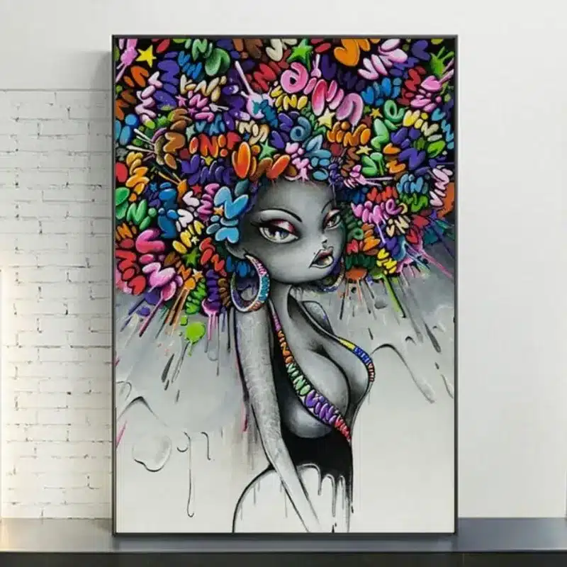 Modern Street Art Graffiti Painting Printed on Canvas