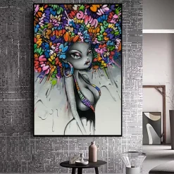 Modern Street Art Graffiti Painting Printed on Canvas