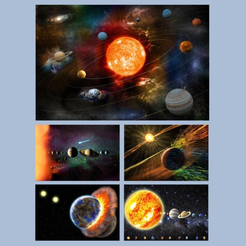 Our Solar System 3D Artwork Wall Art Print on Canvas