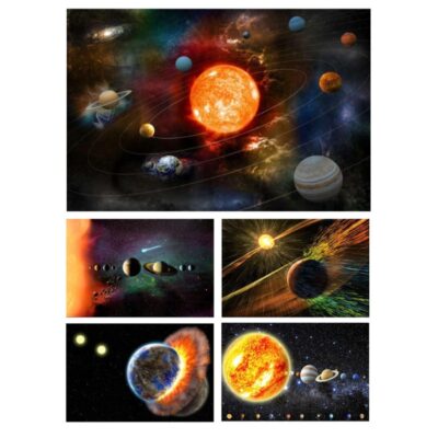 Our Solar System 3D Artwork Wall Art Print on Canvas