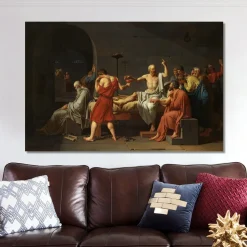 The Death of Socrates Wall Art Painting Printed on Canvas