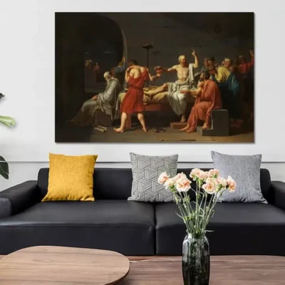 The Death of Socrates Wall Art Painting Printed on Canvas