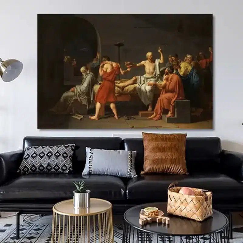 The Death of Socrates Wall Art Painting Printed on Canvas