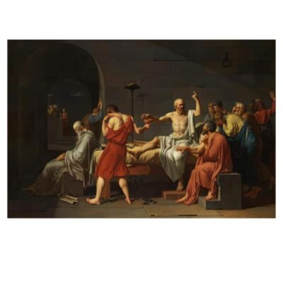 The Death of Socrates Wall Art Painting Printed on Canvas - Image 2