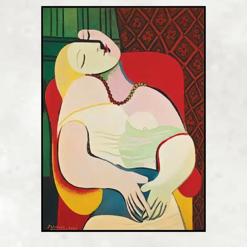 The Dream by Pablo Picasso Famous Oil Painting Printed On Canvas