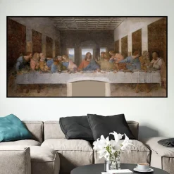 The Last Supper of Jesus and His Disciples Oil Painting Printed on Canvas - Image 2