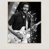 The Musician Chuck Berry Printed on Canvas