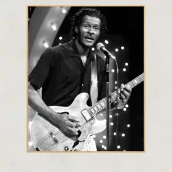 The Musician Chuck Berry Printed on Canvas