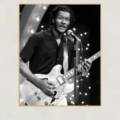 The Musician Chuck Berry Printed on Canvas
