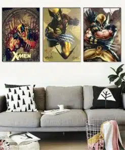 X-Men Origins Wolverine The Mutant Human Retro Comic Art Printed on Canvas