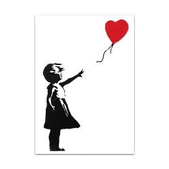 Banksy Graffiti Canvas Painting Black and White Wall Art Print on Canvas - Image 4