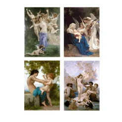 Four Great Paintings by William Adolphe Bouguereau Printed on Canvas