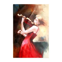 Girl Playing The Violin and Dance Art Paintings Printed on Canvas - Image 2