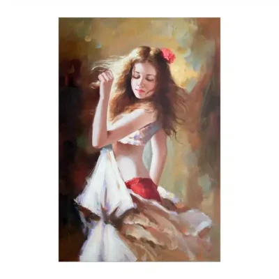 Girl Playing The Violin and Dance Art Paintings Printed on Canvas - Image 3