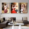 Girl Playing The Violin and Dance Art Paintings Printed on Canvas
