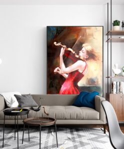 Girl Playing The Violin and Dance