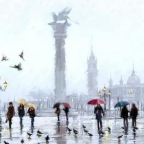 Paintings of Cityscape by Richard Macneil, Printed on Canvas