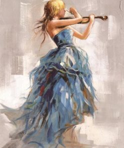 Modern Abstract Portrait Posters and Prints Wall Art Canvas Painting the Violin Player Decorative Pictures for Living Room Decor