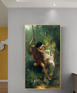 France Painter Pierre Auguste Cot's Springtime Posters Print on Canvas Wall Art Canvas Famous Painting for Living Room Decor