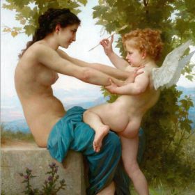 The Heart's Awakening, Our Lady of the Angels, Young Girl Defending Herself against Eros and The Birth of Venus by William Adolphe Bouguereau, Printed on Canvas