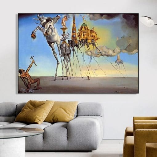 The Temptation of St. Anthony by Salvador Dali 1946 Printed on Canvas