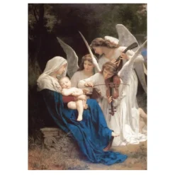 Painting by William Adolphe Bouguereau 1881 Song of the Angels (The Virgin of the Angels)