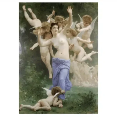 Painting by William Adolphe Bouguereau 1892 The Invasion