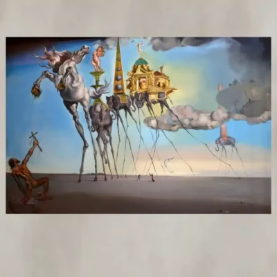 Famous Painting The Temptation of St. Anthony by Salvador Dalí - Image 3