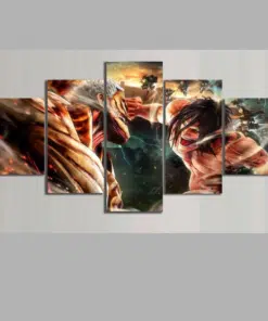 Attack On Titan 5 Pieces Animation Paintings