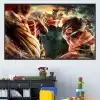 Attack On Titan 5 Pieces Animation Painting On Minimalism