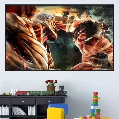 Attack On Titan 5 Pieces Animation Painting On Minimalism