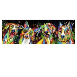 Colorful Dogs Painting for Kids Room Printed on Canvas