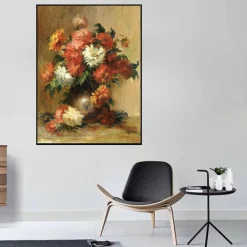 Dahlias by Pierre-Auguste Renoir Printed on Canvas