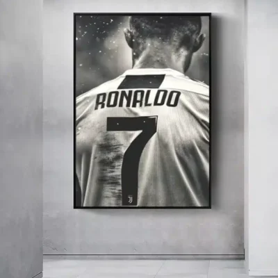 Football Player Cristiano Ronaldo Wall Art Picture Printed on Canvas
