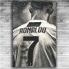 Football Player Cristiano Ronaldo Wall Art Picture Printed on Canvas