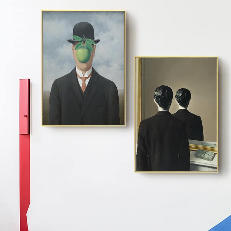Apple RENE MAGRITTE Surrealism Art Poster or Canvas Print "The Son of Man" Man 