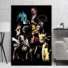 Japan Anime Cartoon Characters Poster Canvas Painting Goku Naruto Luffy Posters Prints Wall Art Picture Kids Room Decor Cuadros