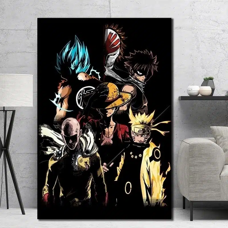 SFXYJ 5 Piece Canvas Printed My Hero Academia Anime Wall Pictures Home  Decor Living Room Poster Fresco Posters Canvas,A,30×40x230×60x230x80×1 :  Amazon.in: Home & Kitchen