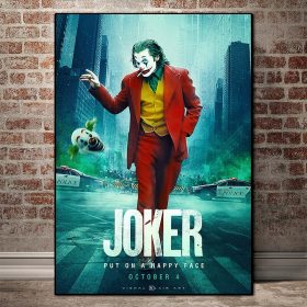 Movie Joker Canvas Poster Comics Oil Painting on Canvas Cuadros Posters and Prints Wall Art Picture for Living Room