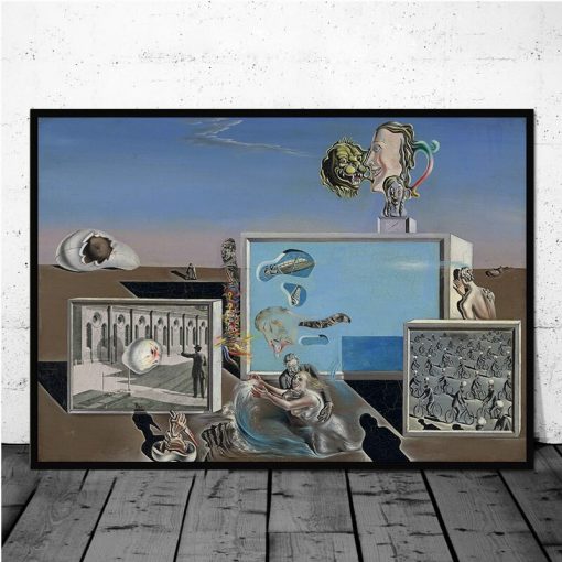 Illumined Pleasure by Salvador Dali Printed on Canvas