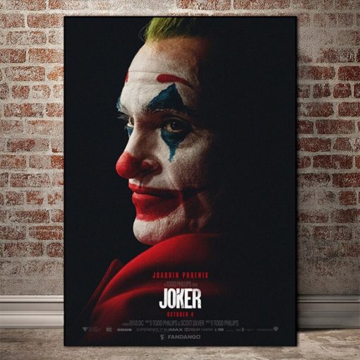 Movie Joker Canvas Poster Comics Oil Painting on Canvas Cuadros Posters and Prints Wall Art Picture for Living Room