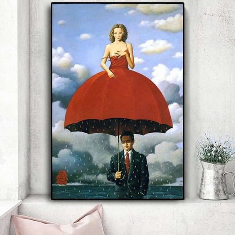 Surrealism Classic Artwork By Rene Magritte Wall Art Printed On Canvas ...