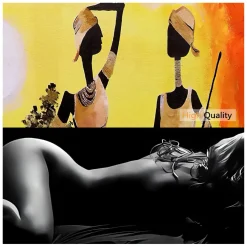 Modern Body Portrait Artwork Printed on Canvas - Image 4