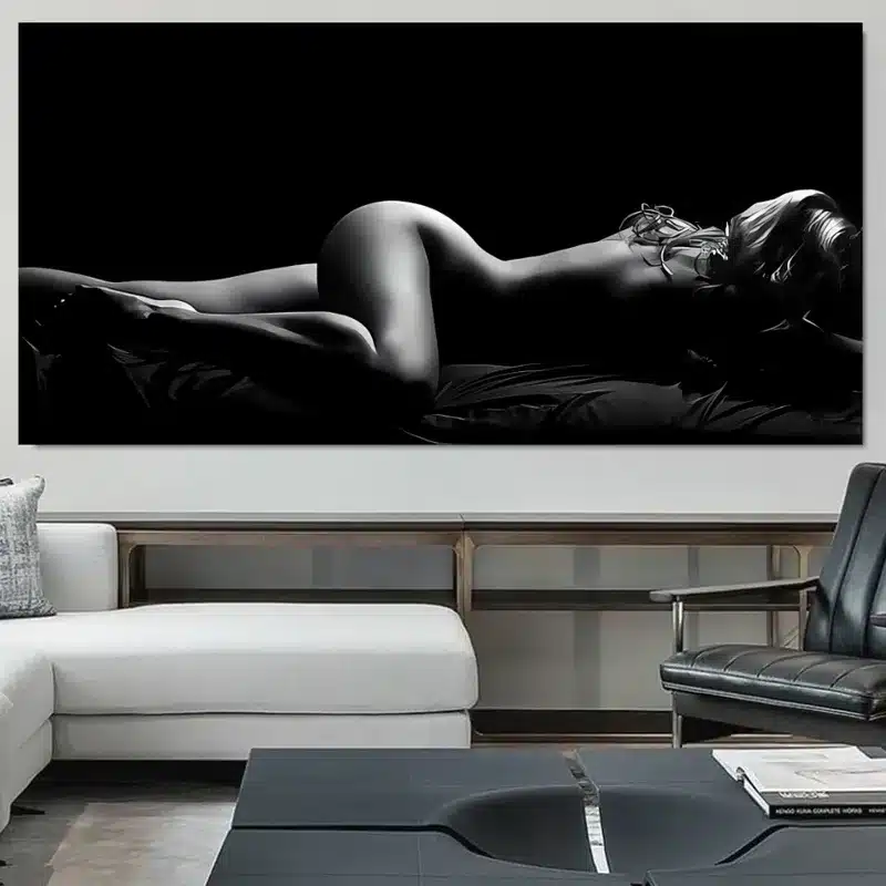 Modern Body Portrait Artwork Printed on Canvas