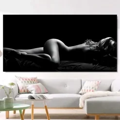 Modern Body Portrait Artwork Printed on Canvas
