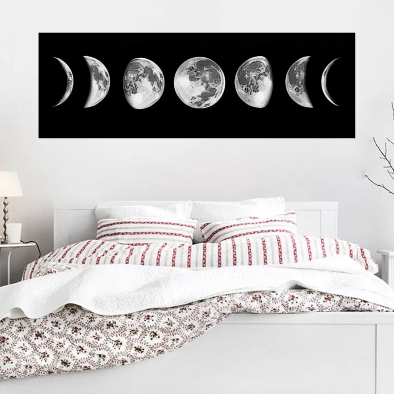 Moon Phase Canvas Painting