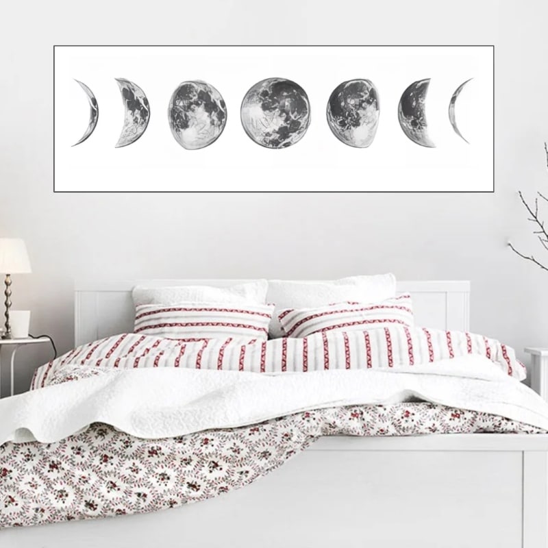 Moon Phase Canvas Painting