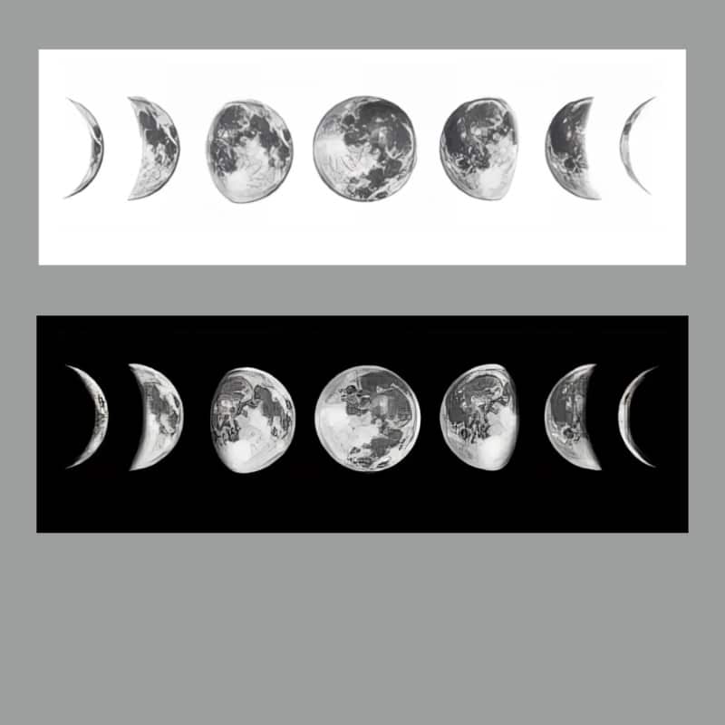 Moon Phase Canvas Painting Printed on Canvas