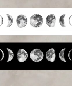 Moon Phase Canvas Painting Wall Art Printed on Canvas