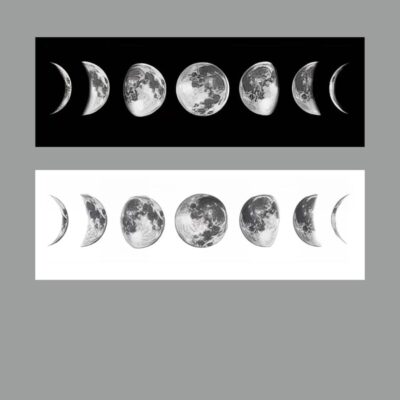 Moon Phase Canvas Painting Wall Art Printed on Canvas